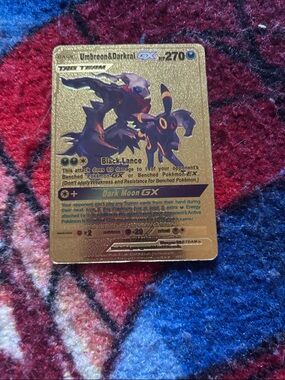 Umbreon & Darkrai GX Gold Pokémon Promo Card - Black and Gold